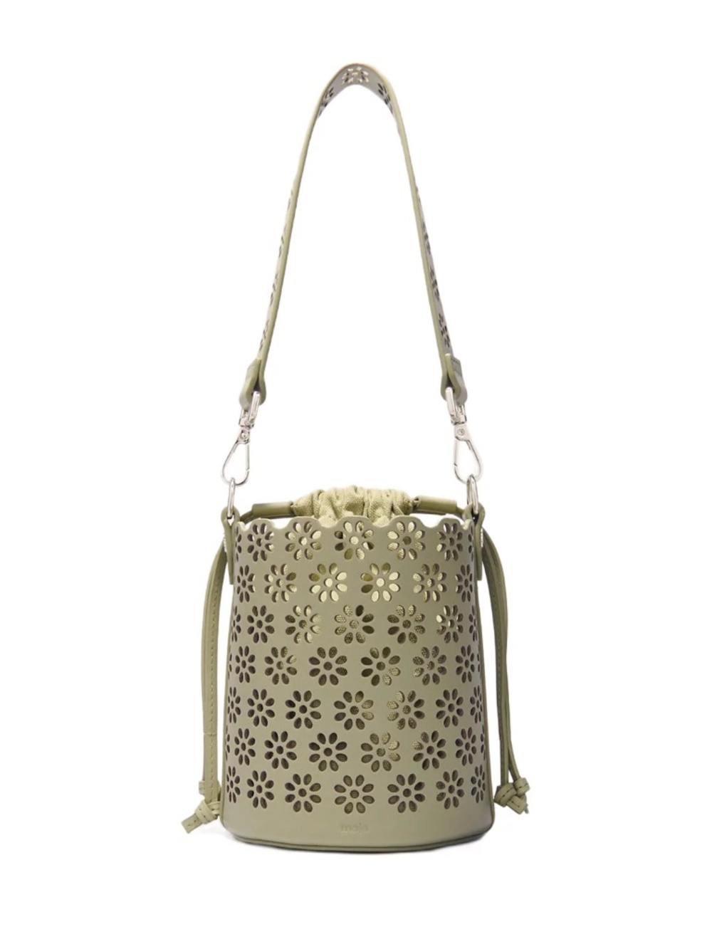 Perforated Leather Bucket Bag